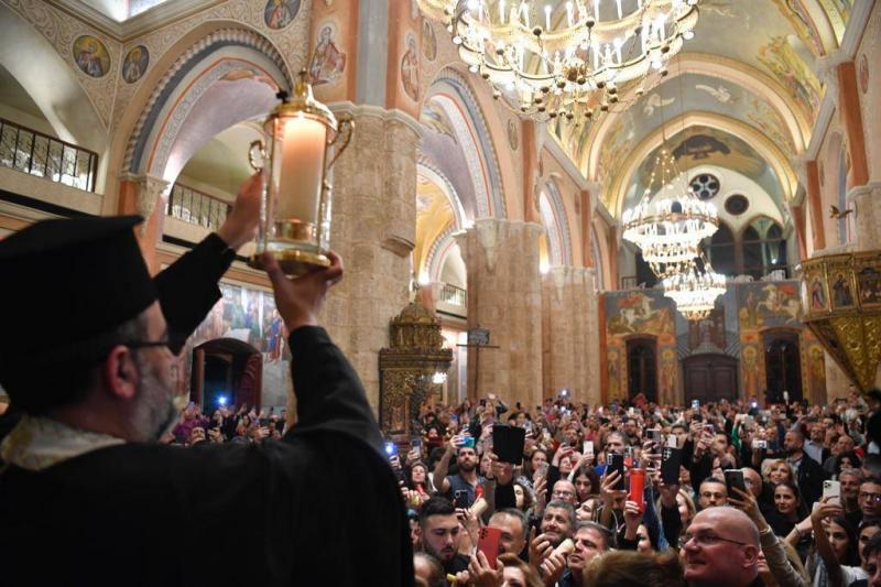 The Holy Light from the Church of the Holy Sepulchre in Lebanon