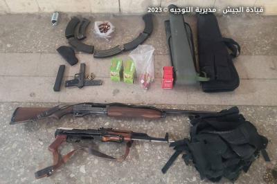 Title: Arrest of Two Wanted Individuals in Brital - Baalbek, Seizure of Weapons, Ammunition, and Drugs