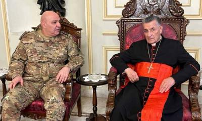 Title: Patriarch Raï Meets Army Commander