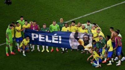 Surprise for Pelé from Brazilian Players