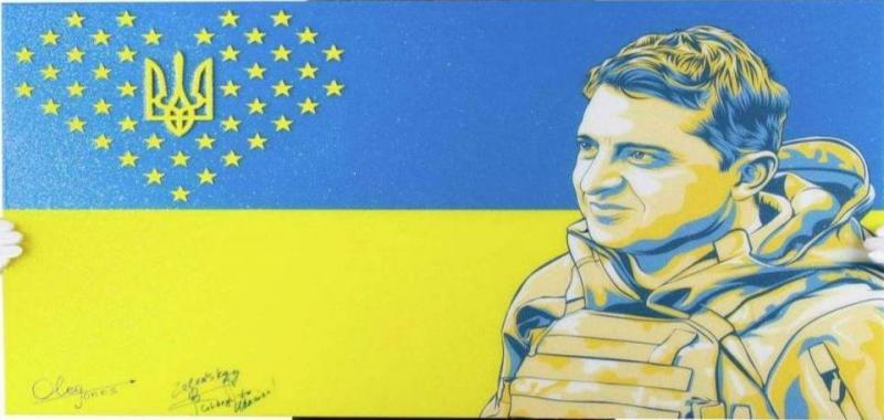 Auction of a Painting Signed by Zelenskyy for $100,000