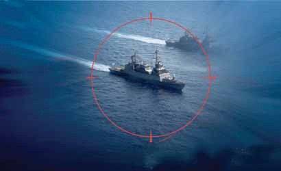 Title: Yemeni Source: ''F-5'' Fighter Jet Flies Over the Red Sea for