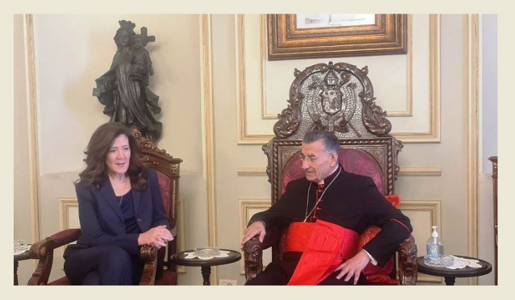 Meeting of Patriarch Raï and Dorothy Shea in Bkerke: Emphasis on Lebanon's Stability