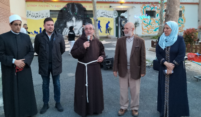 Iftar at the Courtyard of a Church in Rome