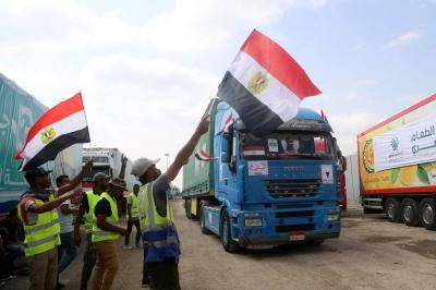 Third Aid Convoy Enters Gaza through Rafah Crossing from Egypt