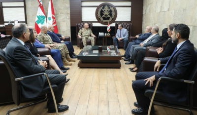 Delegation from the Journalists' Club Condoles the Commander of the Lebanese Army