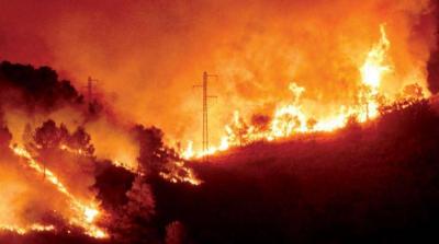 Massive Fire Destroys Forests in Spain