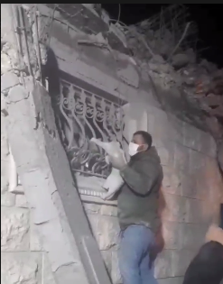 Rescue of a Cat from Targeted House in Houla (Video)