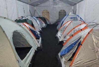 Title: Families of Hamas Prisoners Set Up Tents Outside Netanyahu's Office