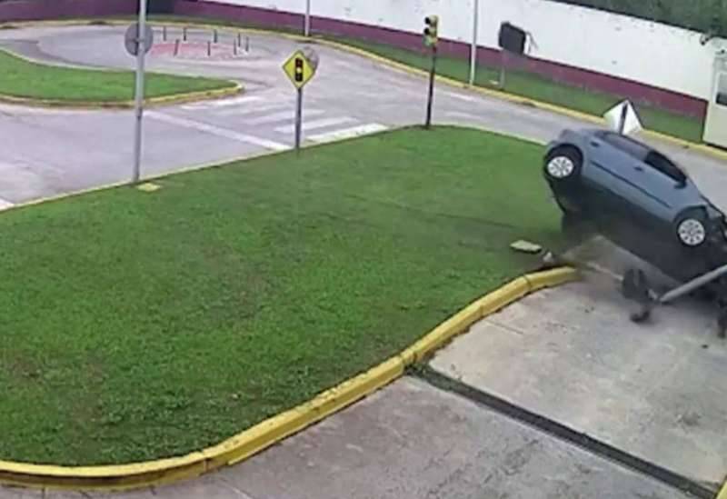 Driving Test Ends in Disaster for Woman