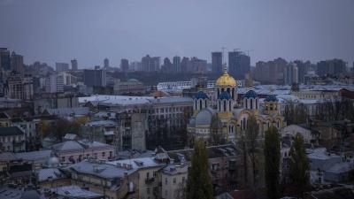 Kyiv Under Air Attack with Explosion Sounds Heard