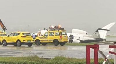 Aircraft Skids Off Runway at Mumbai Airport in India
