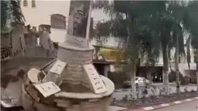Israeli Army Destroys Memorial for Late Palestinian President Yasser Arafat in Tulkarem