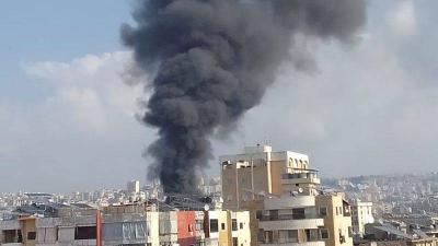 Video - Large Fire in Sidon