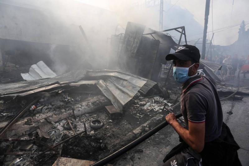 Title: Five Palestinians Killed in Israeli Airstrike on Nuseirat Camp