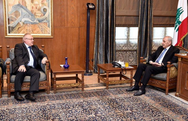 Berri Receives a Message from His Hungarian Counterpart and Discusses Gaza Situations with the Egyptian Ambassador
