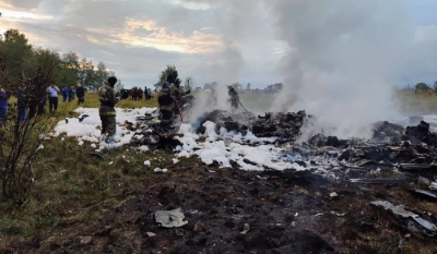 Discovery of Part of Prigozhin's Plane Two Kilometers from Crash Site
