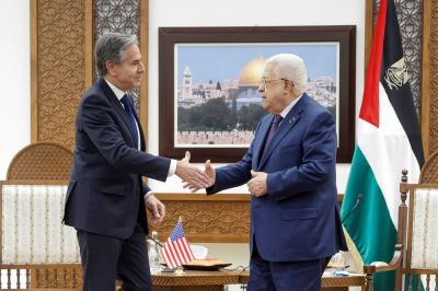 Abbas During His Meeting with Blinken: Immediate Ceasefire in Gaza