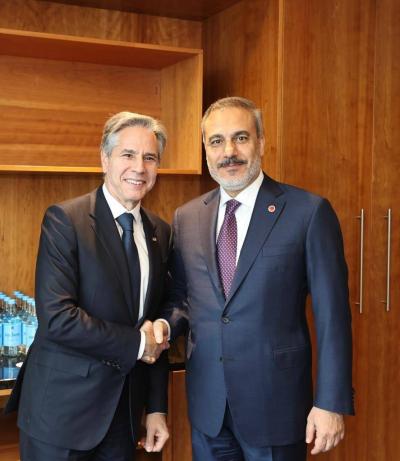 Discussions Between Blinken and Turkish Counterpart on NATO Summit
