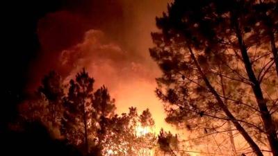 Wildfire Devastates Vast Areas of Forests in Spain... Residents Evacuate Their Homes