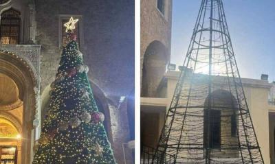 Title: Arrest in Tripoli for Burning Christmas Tree