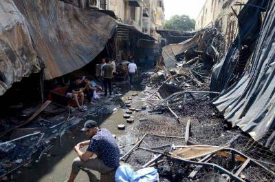 Fire Devours Shops in Sayyida Zeinab Market