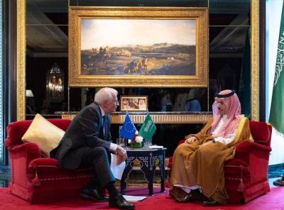 Saudi Arabia and the European Union Discuss Developments in Gaza