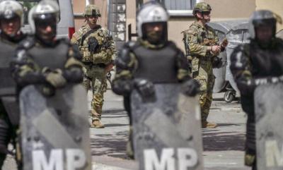 NATO Forces Guard Municipality Building in Kosovo