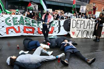 Support for Palestine: Protesters Block Street at Sundance Film Festival