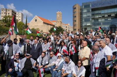 Solidarity Stand by Lebanese Artists Against the "Siege on Gaza"