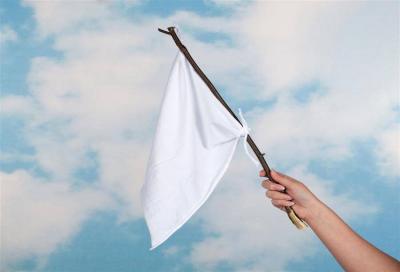 White Flags Raised in Gaza