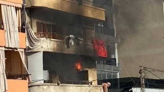 Fire Inside Apartment in Dekwaneh