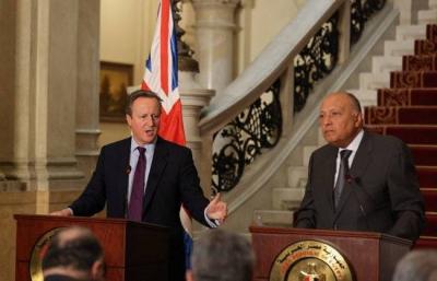 Shoukry to His British Counterpart: Humanitarian Aid in Gaza is "Blocked and Not Passing Through"