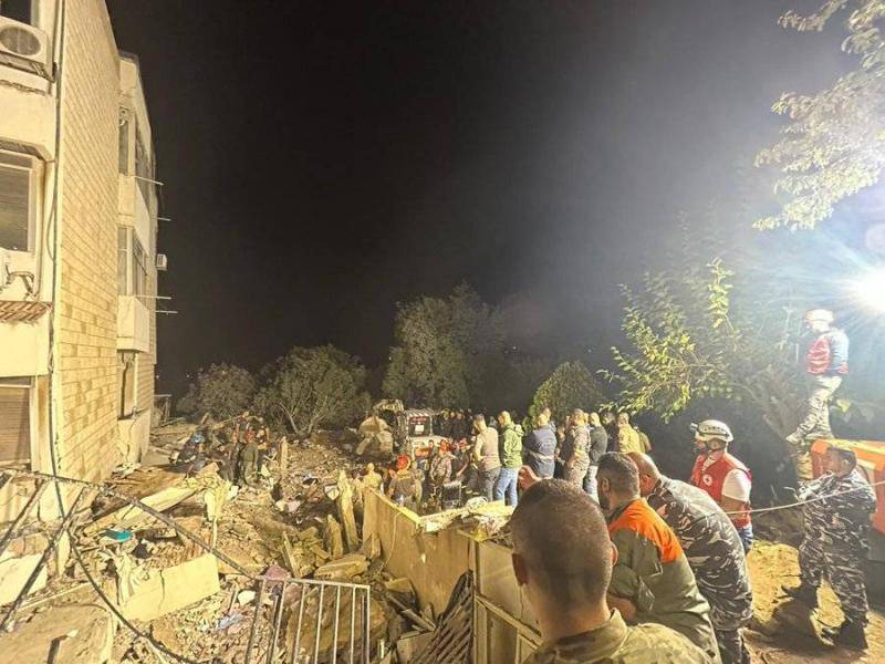 Increase in Victims to 6 in the Collapsed Building in Mansouriyeh... Search Continues for Two Missing Persons
