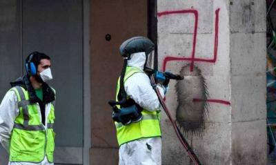 Title: 13 Arrested in Paris for Drawing Swastikas