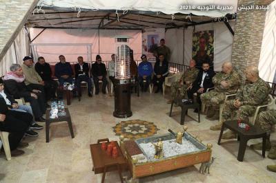 Army Commander Offers Condolences for Martyr Sergeant Abdul Karim Al-Muqdad in Shumsar