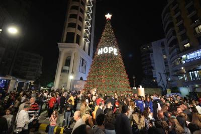 Video and Photos - Lighting of the Christmas Tree in Ashrafieh