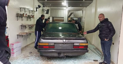 Car Crashes into Bakery in Zahle