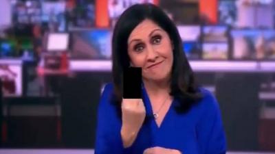 Famous Presenter Makes Indecent Gesture Live On Air