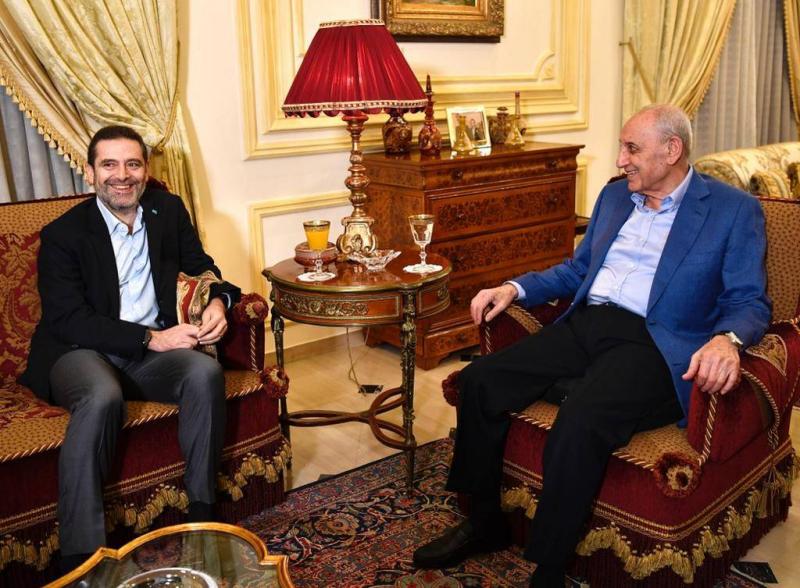 Hariri Meets Berri in Ain al-Tineh (Photos)