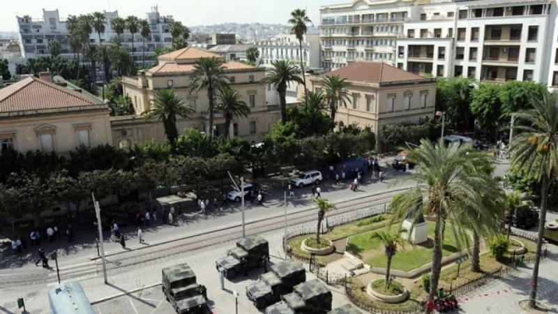 Smoke Rising from the French Embassy in Tunisia