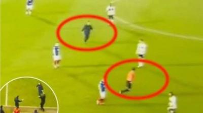 Fan Chases Referee During Third Division Match in England (Video)