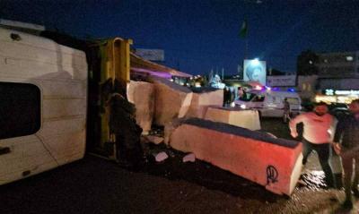 Truck Accident at Kfar Ruman Roundabout - Nabatieh