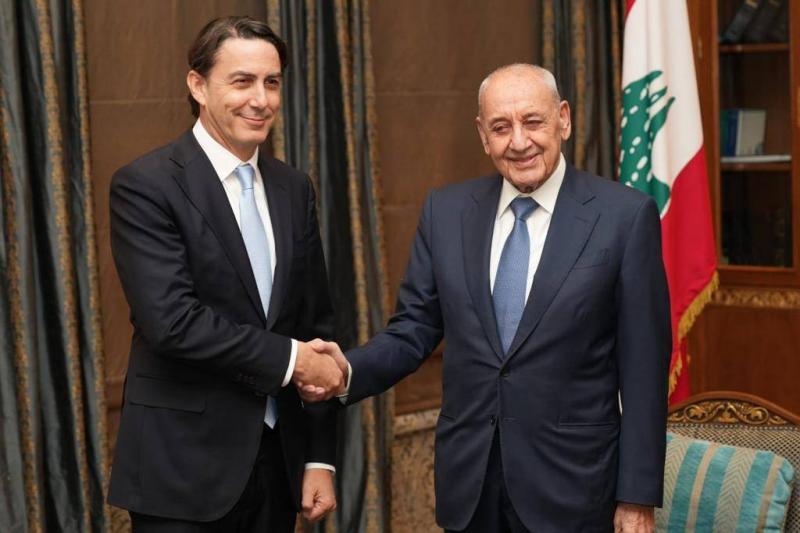 Hoekstein Begins His Visit to Beirut with a Meeting with Berri