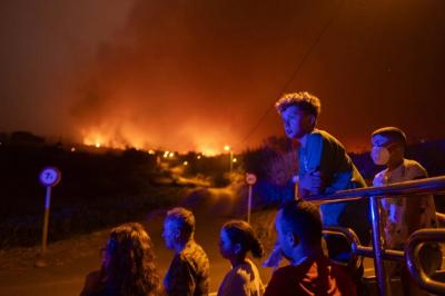 Firefighters Battle Blazes in Greece