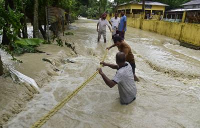 Floods in India Following River Overflow