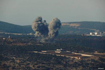 Title: Moments of Military Targets in Southern Lebanon Being Bombed (Video)