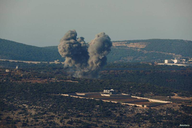 Title: Moments of Military Targets in Southern Lebanon Being Bombed (Video)