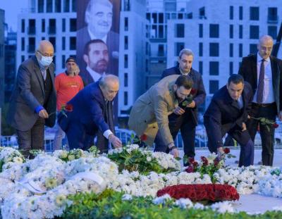 Title: Timour Jumblatt Visits Rafik Hariri's Grave