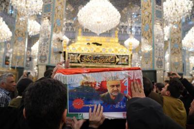 Title: Funeral of Seyyed Razi Mousavi with Slogans "Death to Israel"